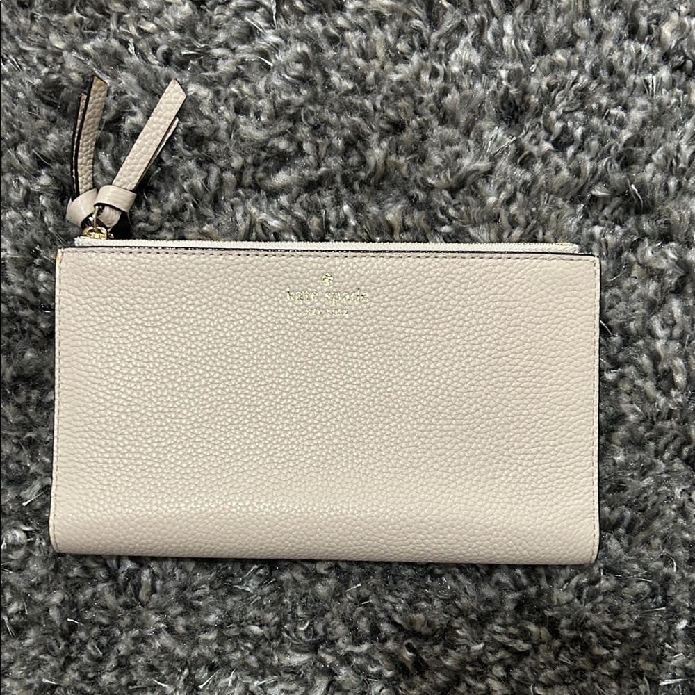Kate Spade Beige Leather Wristlet